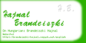 hajnal brandeiszki business card